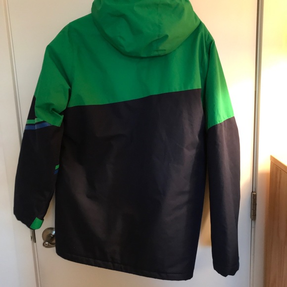 Men’s Lands’End Size XL Blue &Green Hooded Jacket. - Picture 2 of 8